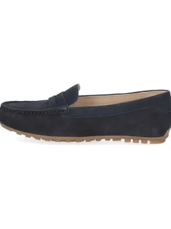 Leder-Mokassins in Dunkelblau>Caprice