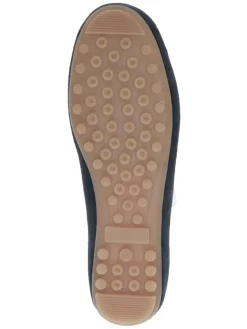 Leder-Mokassins in Dunkelblau><noscript><img width=