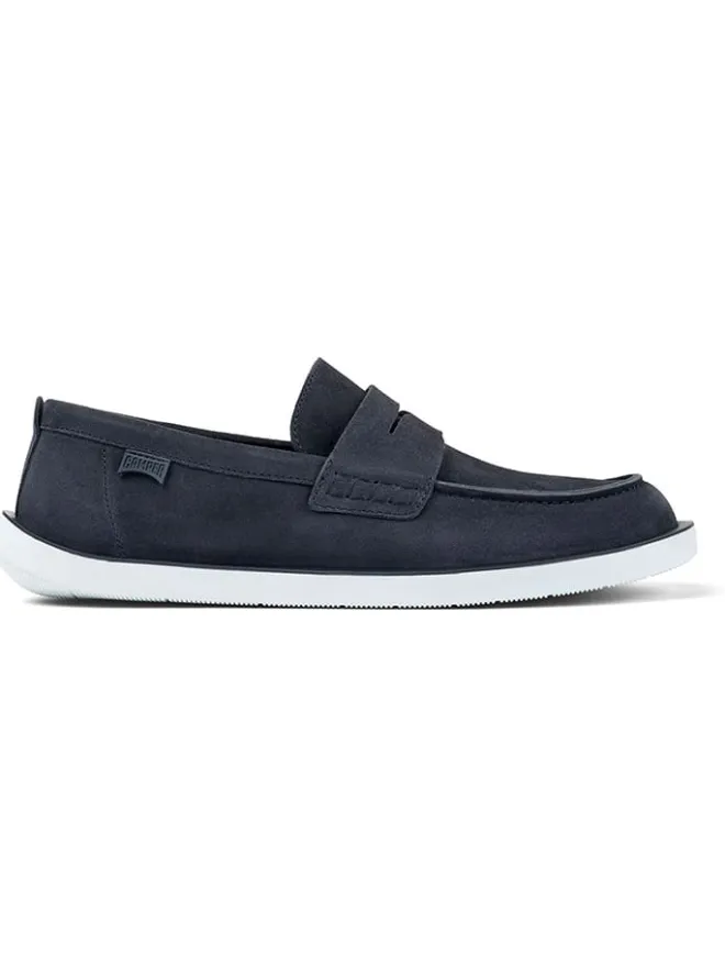 Leder-Mokassins in Dunkelblau>Camper Sale