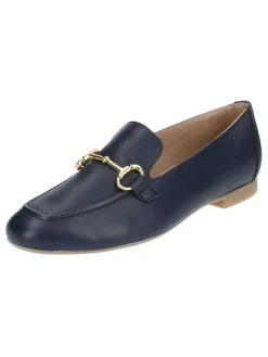 Leder-Mokassins in Dunkelblau>Paul Green New