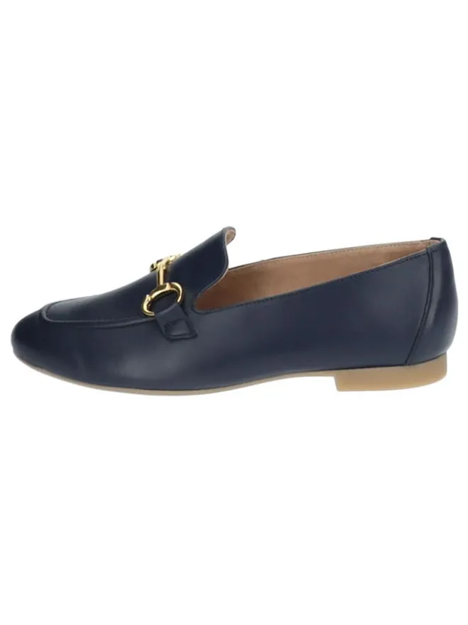 Leder-Mokassins in Dunkelblau>Paul Green New