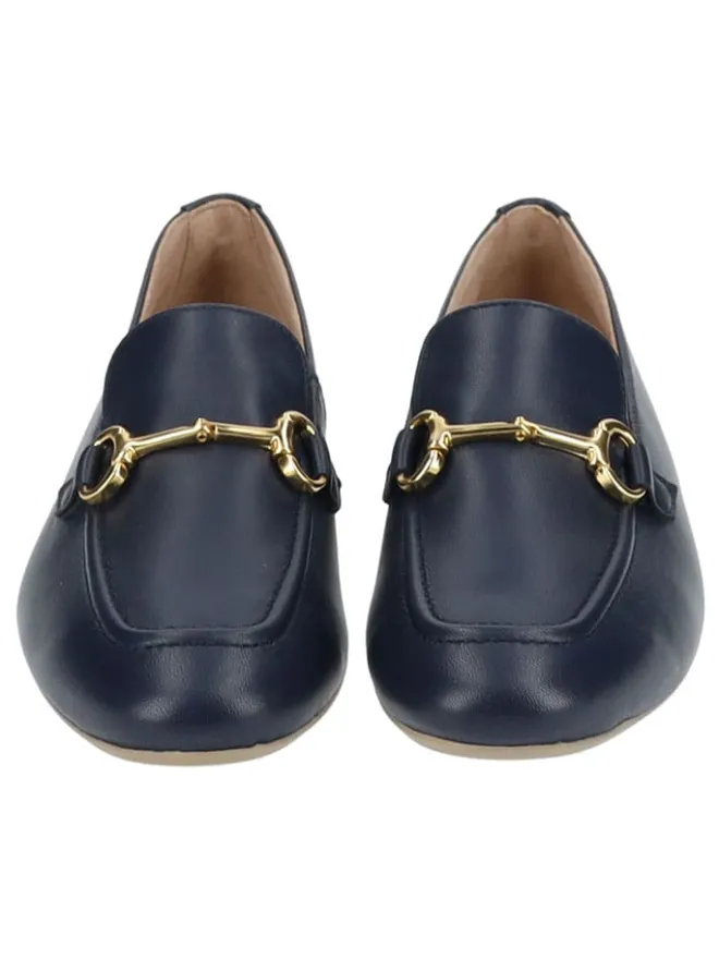 Leder-Mokassins in Dunkelblau>Paul Green New