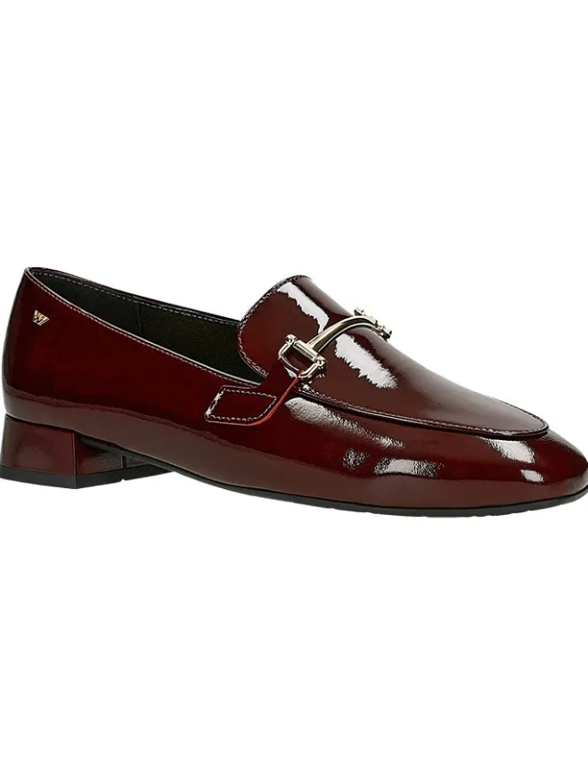 Wojas Halbschuhe^Leder-Mokassins in Dunkelrot