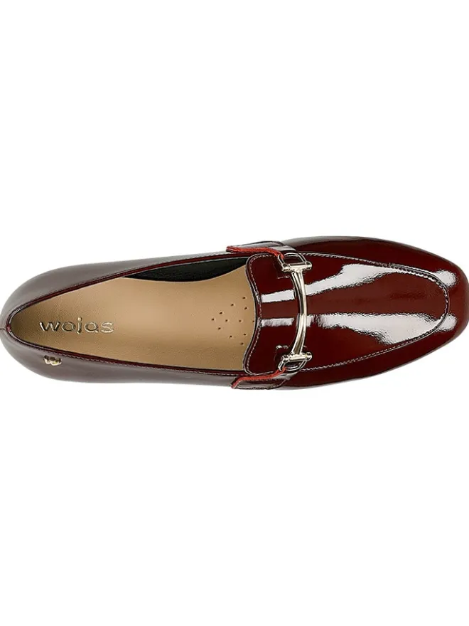Wojas Halbschuhe^Leder-Mokassins in Dunkelrot