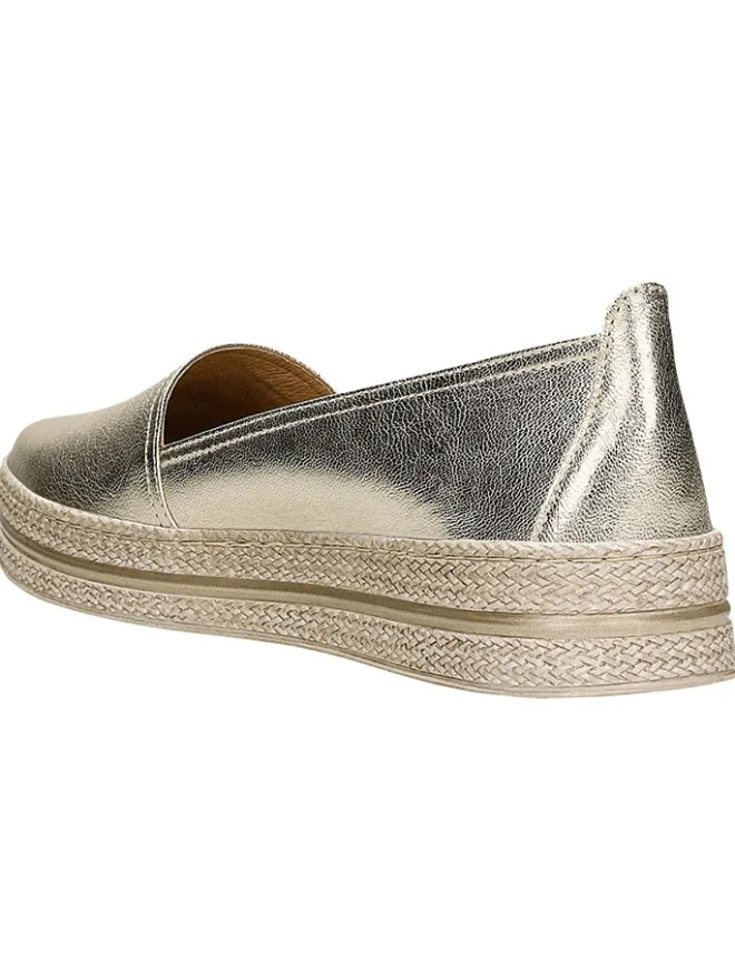 Leder-Mokassins in Gold>Wojas Best