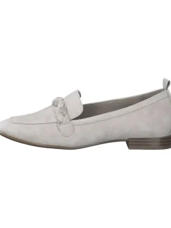 Tamaris Halbschuhe^Leder-Mokassins in Grau