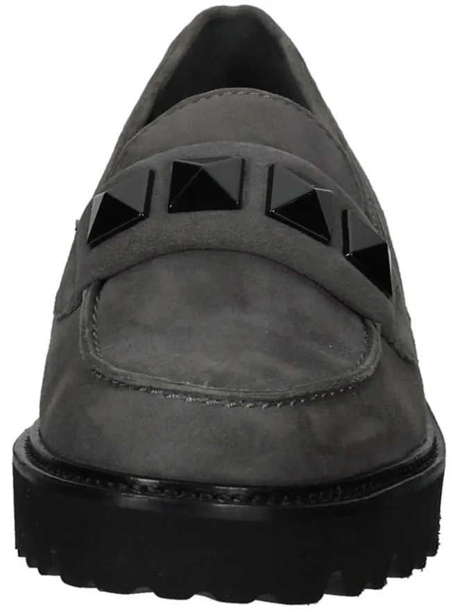 Leder-Mokassins in Grau>Gabor Discount