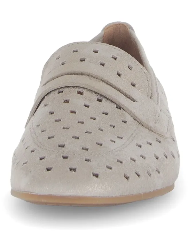 Gabor Halbschuhe^Leder-Mokassins in Grau