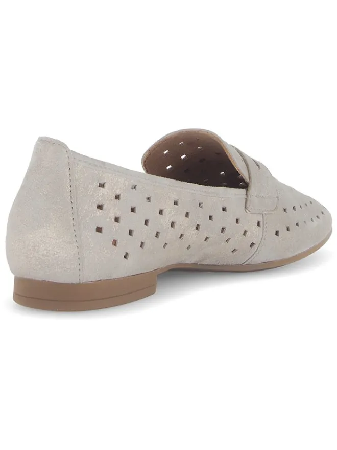 Gabor Halbschuhe^Leder-Mokassins in Grau
