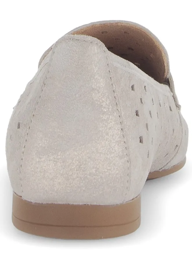 Gabor Halbschuhe^Leder-Mokassins in Grau