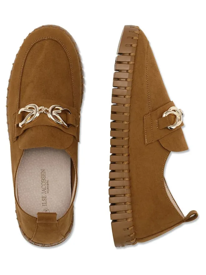 Leder-Mokassins in Hellbraun>Ilse Jacobsen Clearance