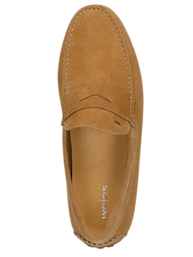 Leder-Mokassins in Hellbraun>Wojas Discount