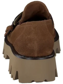 Leder-Mokassins in Hellbraun><noscript><img width=