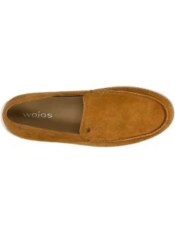 Wojas Halbschuhe^Leder-Mokassins in Hellbraun