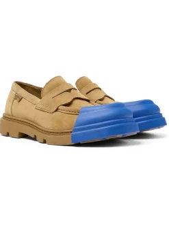 Camper Schnürschuhe^Leder-Mokassins in Hellbraun