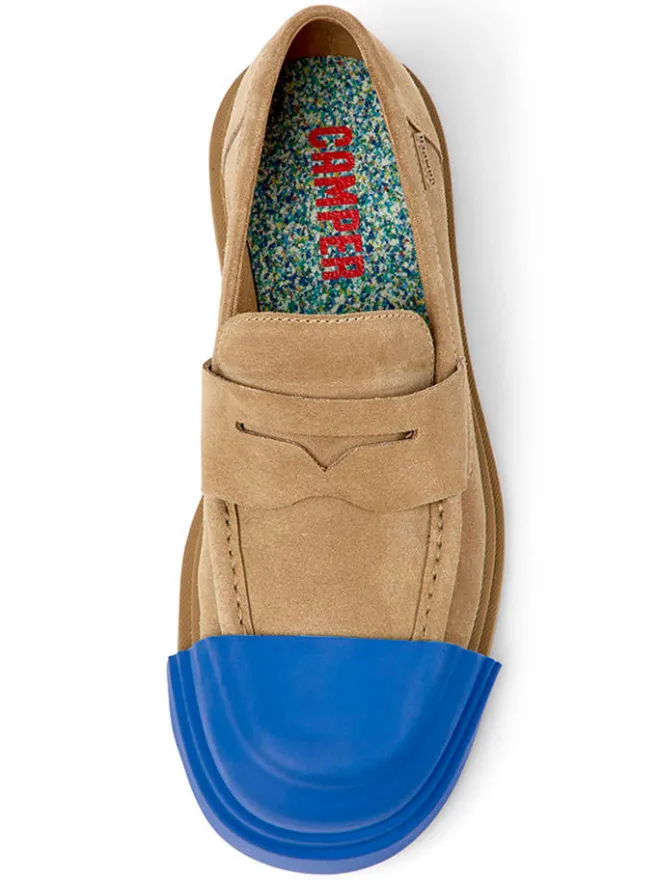 Camper Schnürschuhe^Leder-Mokassins in Hellbraun