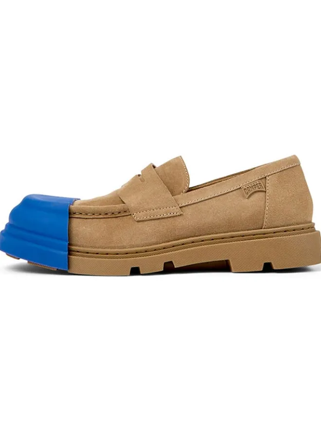 Camper Schnürschuhe^Leder-Mokassins in Hellbraun