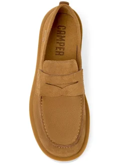 Leder-Mokassins in Hellbraun><noscript><img width=