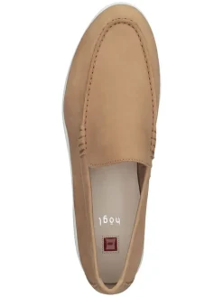Leder-Mokassins in Hellbraun><noscript><img width=