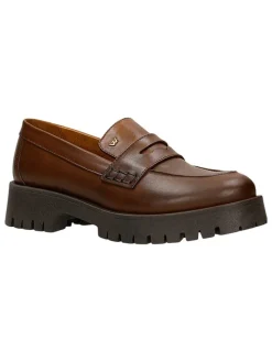 Wojas Halbschuhe^Leder-Mokassins in Hellbraun