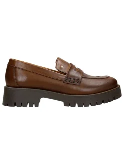 Wojas Halbschuhe^Leder-Mokassins in Hellbraun