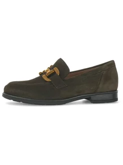 Leder-Mokassins in Khaki>Gabor Sale
