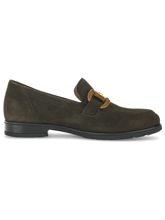 Leder-Mokassins in Khaki>Gabor Sale