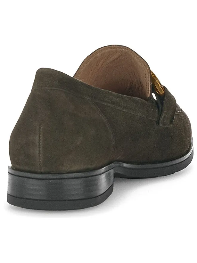 Leder-Mokassins in Khaki>Gabor Sale