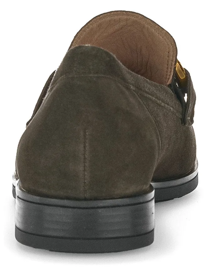 Leder-Mokassins in Khaki>Gabor Sale