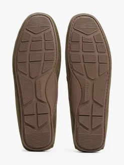Leder-Mokassins in Khaki><noscript><img width=