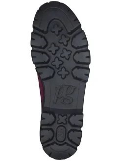 Leder-Mokassins in Lila/ Schwarz><noscript><img width=