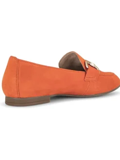 Leder-Mokassins in Orange><noscript><img width=