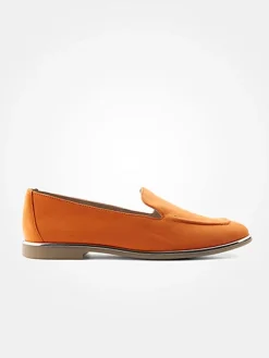 Leder-Mokassins in Orange><noscript><img width=