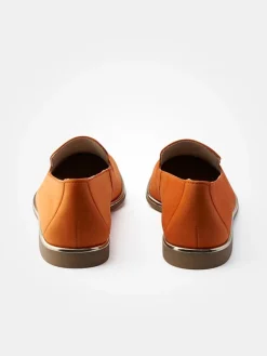 Leder-Mokassins in Orange><noscript><img width=