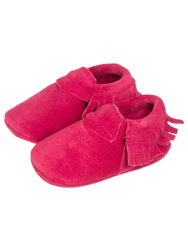 Leder-Mokassins in Rot>Lait et Miel Sale