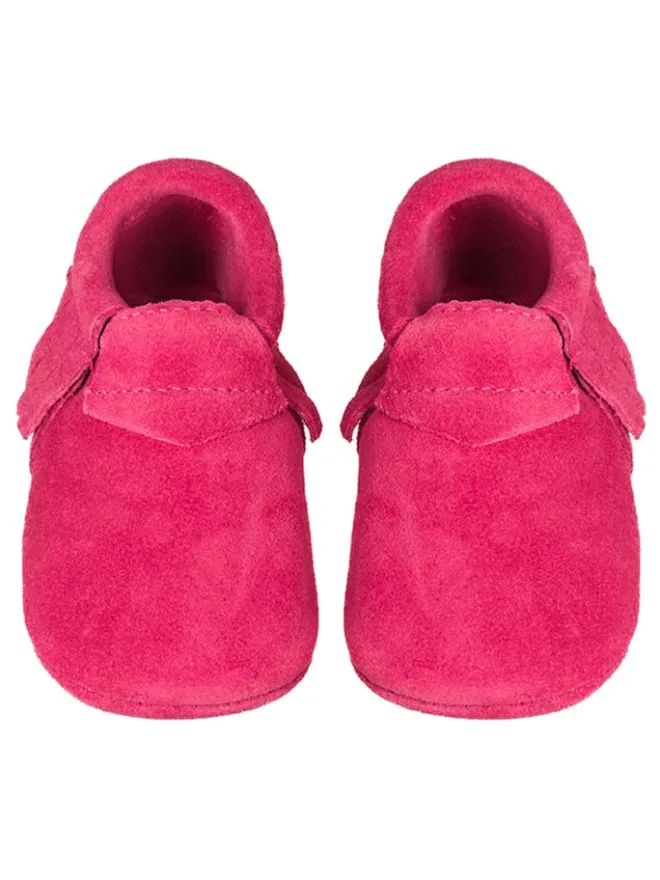 Leder-Mokassins in Rot>Lait et Miel Sale