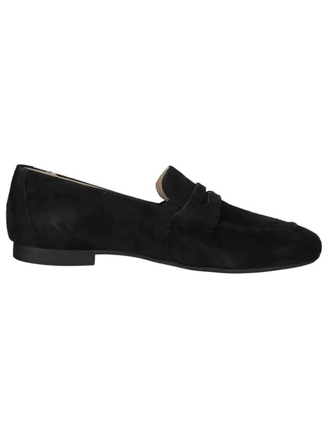 Leder-Mokassins in Schwarz>Paul Green Clearance