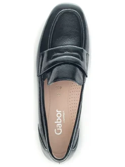 Leder-Mokassins in Schwarz><noscript><img width=