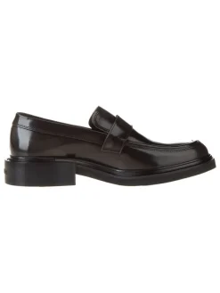 Calvin Klein Halbschuhe^Leder-Mokassins in Schwarz