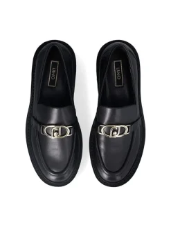 Leder-Mokassins in Schwarz><noscript><img width=