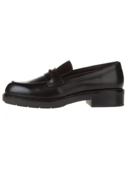 Calvin Klein Halbschuhe^Leder-Mokassins in Schwarz