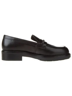 Calvin Klein Halbschuhe^Leder-Mokassins in Schwarz
