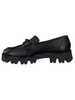 Paul Green Halbschuhe^Leder-Mokassins in Schwarz
