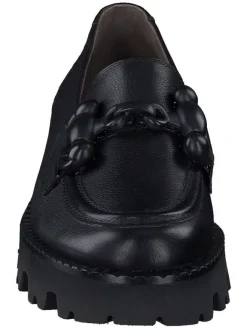 Paul Green Halbschuhe^Leder-Mokassins in Schwarz
