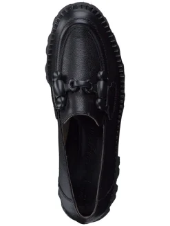 Paul Green Halbschuhe^Leder-Mokassins in Schwarz
