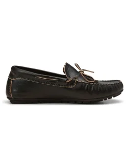 Leder-Mokassins in Schwarz><noscript><img width=