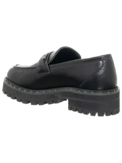 Leder-Mokassins in Schwarz><noscript><img width=