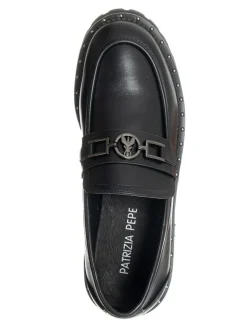 Leder-Mokassins in Schwarz><noscript><img width=