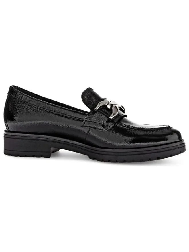 Gabor Halbschuhe^Leder-Mokassins in Schwarz