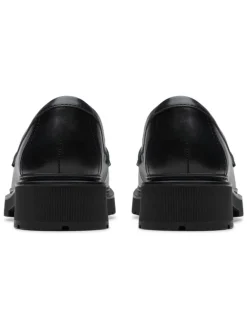 Clarks Halbschuhe^Leder-Mokassins in Schwarz